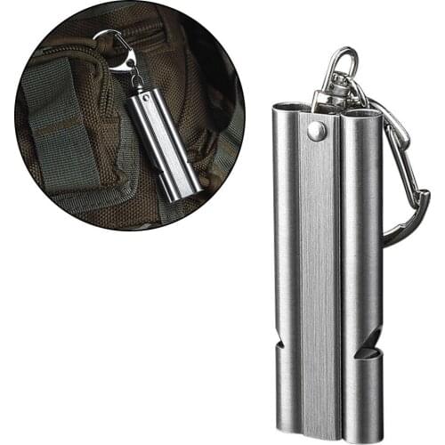 Outdoor Metal Multifunction Whistles Pendant With Keychain Keyring Outdoor Survival Emergency Mini size Sports Keychain Whistles