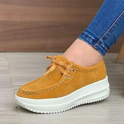 Spring womens sports shoes lace up casual shoes platform shoes fashion womens shoes
