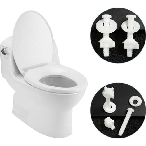 1Pair Toilet Seat Hinge Bolt Screws with Nuts and Washers Fixing the Top Toilet Seat Toilet Seat Repairing Parts Set Replacement