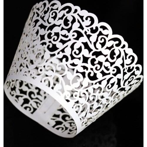 10pcs Laser Cut Cupcake Wrapper Liner Gift Box Cake Packaging Dragee Box Wedding Package for Gift Chocolate Box Container Holder