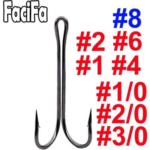100 pcs Long Shank Double Hook Weedless Fishing hook Fly Tying Duple Hook for Jig Bass Fish Hook fishing tackle For Soft Lure