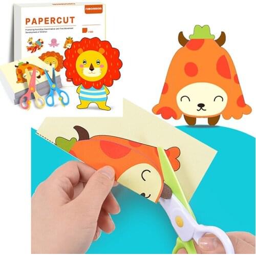 Childrens paper-cut kindergarten handmade diy production materials baby educational parent-child toys creative 3-6 years old