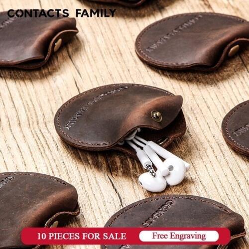 10P wholesale Nubuck leather cable organizer earphone holder cable protector Cable Management For iPhone Samsung USB Cable round