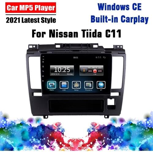 2 Din Car Multimedia Player 9" For Nissan Tiida C11 2004 - 2013 2.5D Car Stereo FM Bluetooth Radio Support Carplay Touch Screen