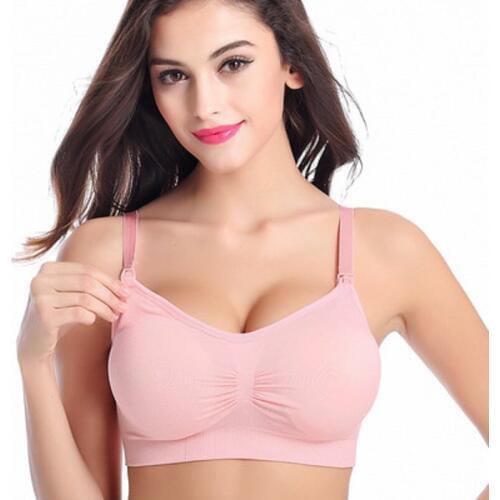 2019 new arrival Adjustable nursing bra on the buckle without rims underwear pregnant women gather anti-sagging nursing bra