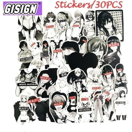 30/50/71pcs Skateboard Sexy Stickers Girl Waifu Pinup Anime Stickers Bicycle Guitar Luggage Laptop Graffiti Motorcycle Sticker