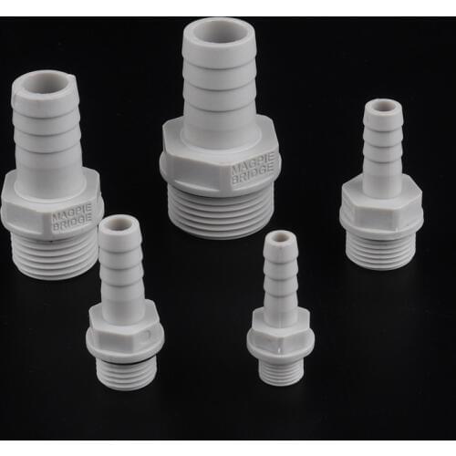 5pcs/lot 1/8" 2/8" 3/8" Thread To 6-14mm POM Pagoda Connector Soft Water Pipe Silica Gel Tube Fittings Irrigation Hose Parts