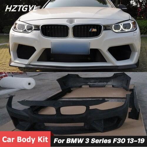 MA Style PU Unpainted Car Body Kit Front Rear Bumper Side Skirts For BMW 3 Series F30 316i 320i 325i 330i Tuning 2013-2019