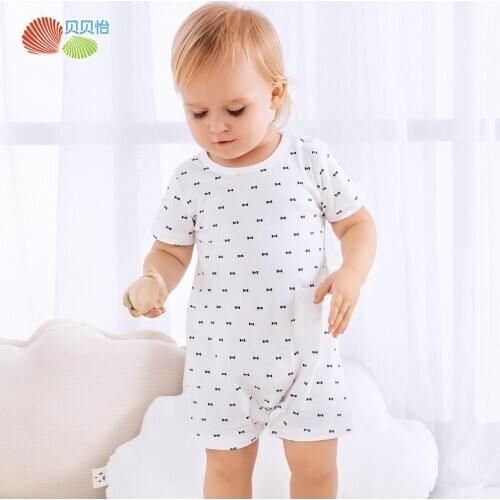 Bornbay newborn baby boy rompers clothes summer high quality infant short sleeve jumpsuit print soft cotton outwear rompers