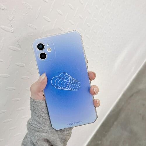 Retro artist Cute simple line love Korean Phone Case For iPhone 11 12 Pro Max Xr Xs Max 7 8 Plus 7Plus Case Soft TPU Back Cover