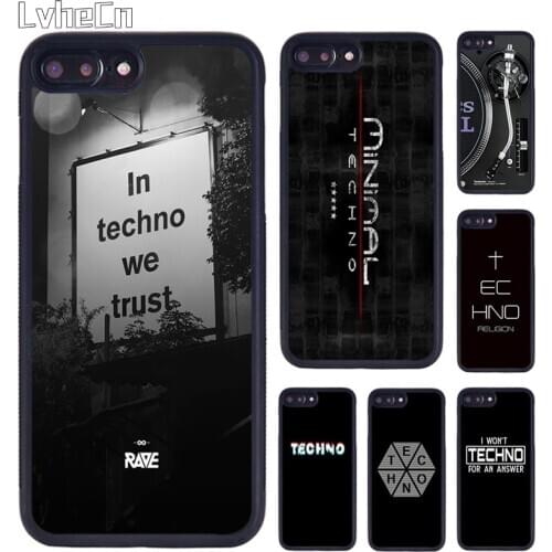 LvheCn Techno Music Phone Case For iPhone 5 SE 6s 7 8 Plus 11 12 Pro X XR XS Max Samsung galaxy S7 S8 S9 S10