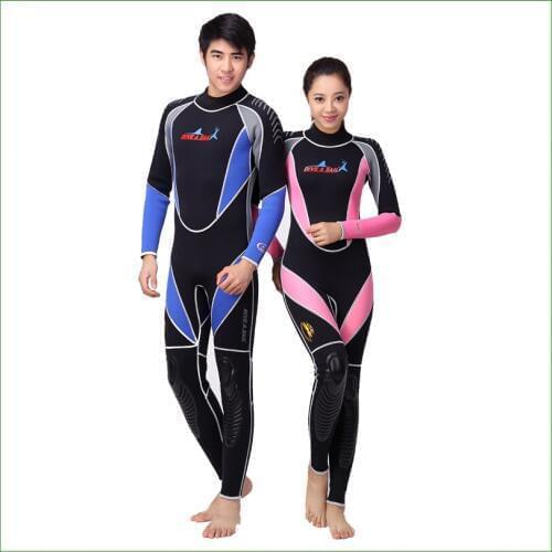 WDS02 Diving Suit 3mm Neoprene Men and Women spearfishing Wetsuit Surf snorkel swimsuit One piece long sleeved Swimwears
