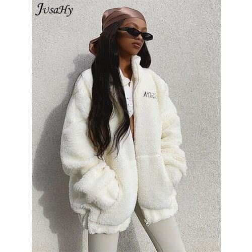 JUSAHY Women's Jackets With Fur