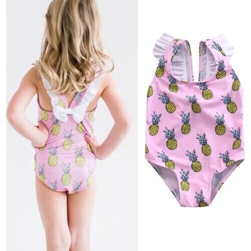 Baby Girl Swimwear Toddler Baby Girl Pineapple Costume Swimsuit Swimsuit Bikini Beachwear