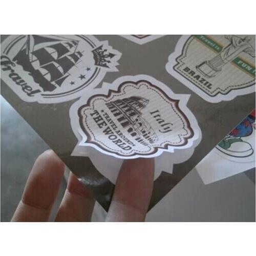 Fancy custom adhesive Christmas label sticker printing, color printing Christmas sticker, Christmas cartoon sticker