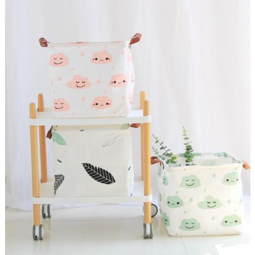 New Clouds cactus Waterproof Laundry Hamper Foldable Storage Baskets Home decoration storage barrel kid toy organizer square box