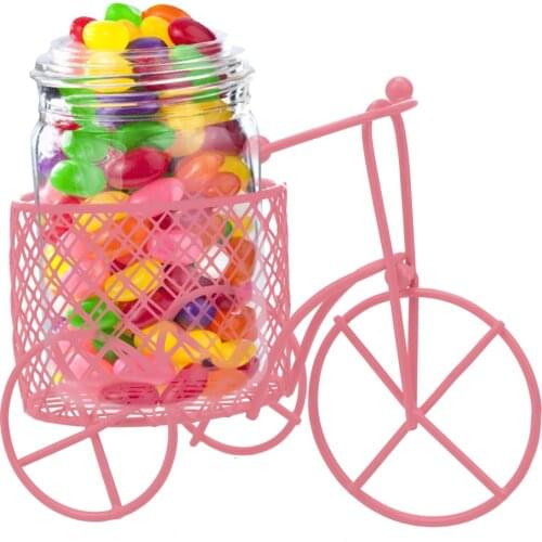 Sponge Storage lron Tricycle Car Rack Flower Basket Vase Storage Creative Candy Rack 1pcs Jewelry Container Home Decor