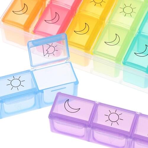 21 Grids 7 Days Weekly Pill Case Medicine Tablet Dispenser Organizer Pill Box Splitters Pill Storage Container New