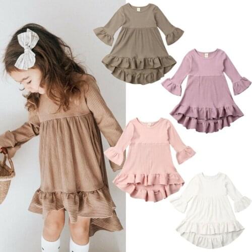 Autumn Sweet Baby Girl Princess Swallowtail Dress Kid Wedding Birthday Party Casual Knitting Dresses