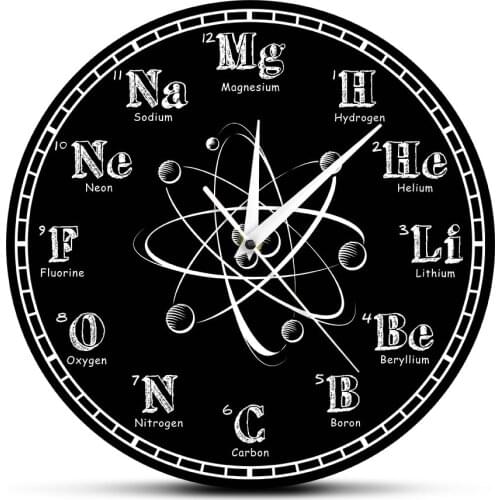Periodic Table Chalkboard Chemistry Teacher s Wall Clock Chemical Symbols Wall Clock Modern Wall Clock Classroom Wall Art Decor