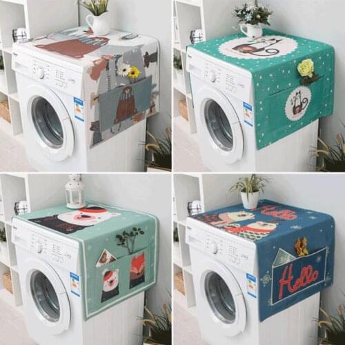 Washer Dust Cover Waterproof Cartoon For Drum Machine Refrigerator Fridge Microwave Kitchen Home Organization Washer And Dryer