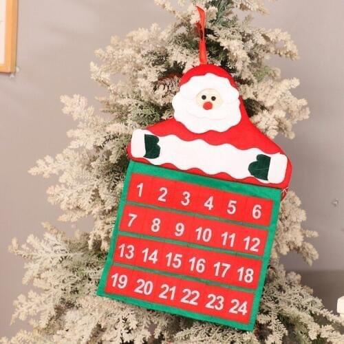 Christmas decoration supplies hotel lobby is hanged adorn the velvet gourd old Christmas calendar calendar