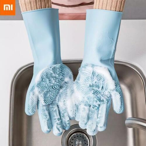 Xiaomi silicone gloves household durable magic washing dishes washing dishes cleaning gloves