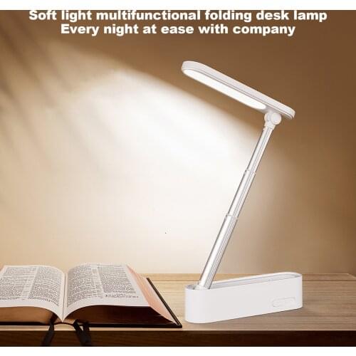 Foldable Touch Dimmer Table Lamps USB Charging Eye Protection Reading Light Desk Lamp Charging and Plugging Dual-use Office