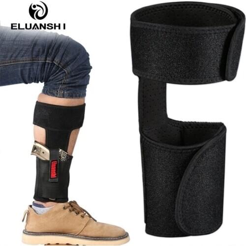 Concealed Carry Ankle Leg Holster For Glock 17 19 22 23 Ruger Lcp Sig 9mm Gun Pistol Tactical Pouch Black Color ELUANSHI