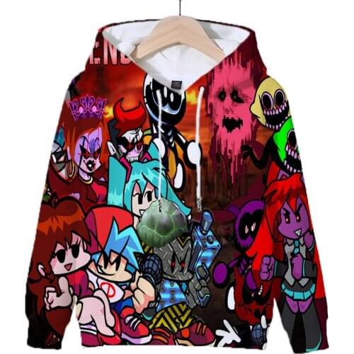 Friday Night Funkin Hoodies Unisex Tracksuit Women Sweatshirts Men Pullover Cartoon Long Sleeve Funny Clothes Plus Size
