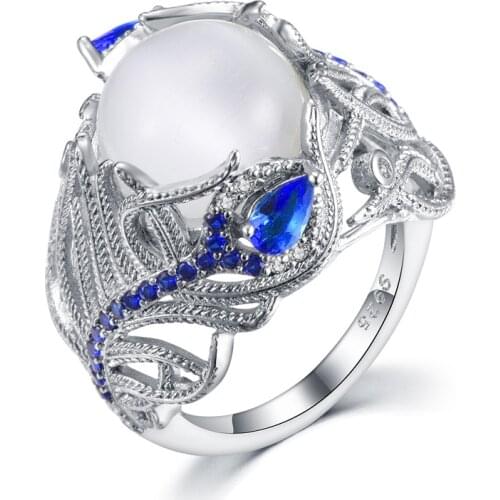Unique Design 925 Sterling Silver Ring Opal Ring, Woman Charm Jewelry Gift