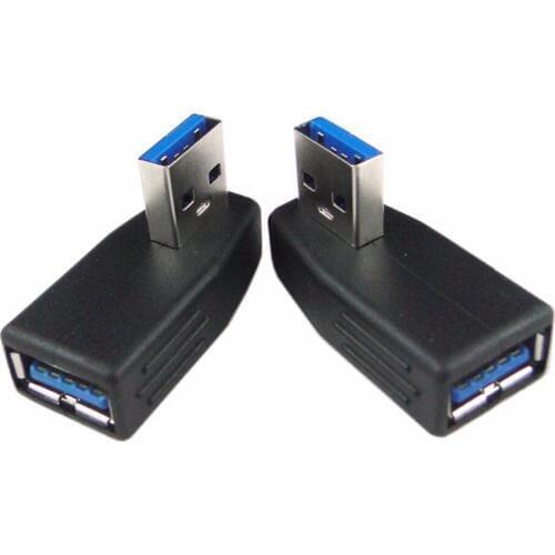 USB 3.0 Vertical Male to Female Adapter Left Angle and Right Angle Adapter 2pcs
