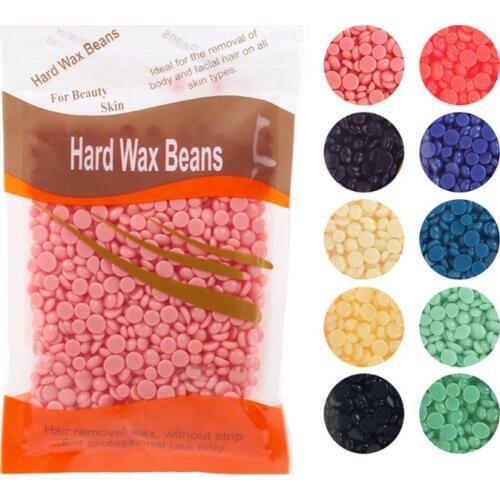 100g Natural Herbal Scent Hard Wax Beans Unisex Depilatory Hot Film Beads Waxing Pellets No Strip Nose Body Hair Removal Random