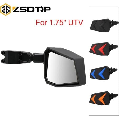 ZSDTRP For UTV ATV Quad Bike 1.75'' Motorcycle Rearview Mirror Handlebar 42mm Universal Four Colors