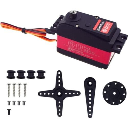 1Piece DS5160 SSG 60Kg 8.4V High Voltage Waterproof Digital Servo for 1:5 RC Car SAVOX-0236 LOSI XL 5T Robot Arm 180 Servo