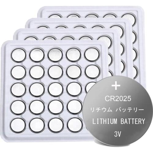 100pcs cr2025 Button Cell Batteries cr 2025 DL2025 LM2025 3V Lithium Coin Battery For Watch Weight Scale