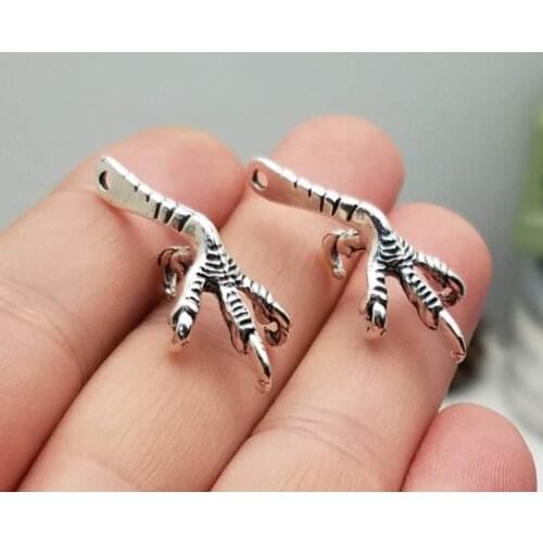 15pcs/lot--33x16mm,eagle cham,Antique silver plated Eagle Claw charms,DIY supplies,Jewelry accessories