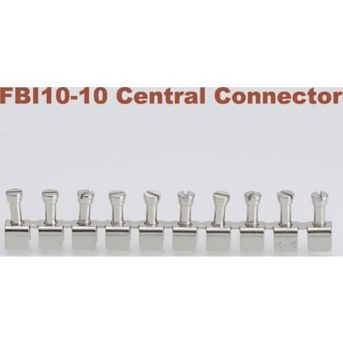 2Pcs FBI10-10 Central Short Circuit Connection Strip Din Rail Screw Terminal Block Wire Cable Connector UK10N Morsettiera Parts