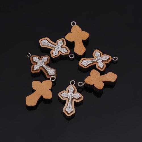 Vintage Jesus Cross Pendant Catholic Mary Jewelry Making Bracelet or Necklace Accessories