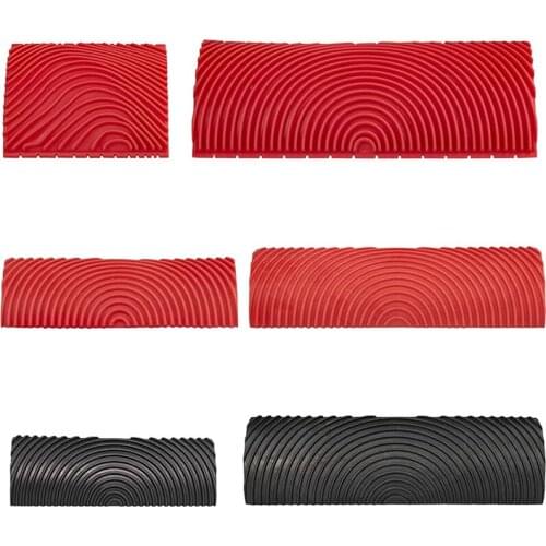 6Pcs DIY Rubber Wood Texture Graining Tool,Wood Pattern Painting Tool and Wood Grain Paint Tool for Wall Room Decoration
