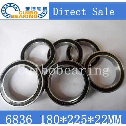 6836 2RS Metric Thin Section Bearings 61836 RS 180x225x22