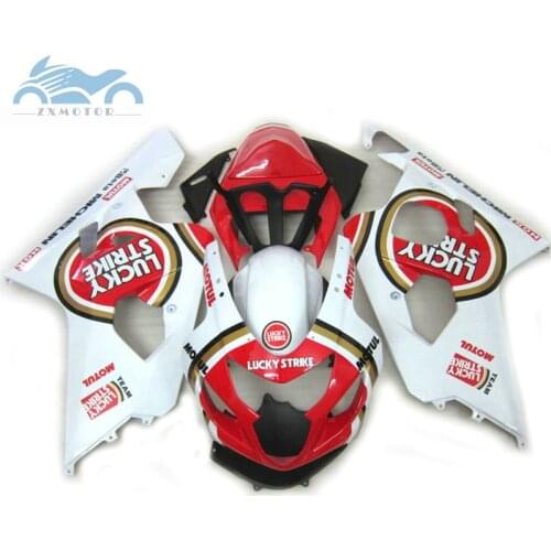ABS plastic Fairing kits for SUZUKI 2004 2005 GSX R600 750 motorcycle sport fairings 04 05 GSXR750 GSXR600 K4 Lucky Strike Parts