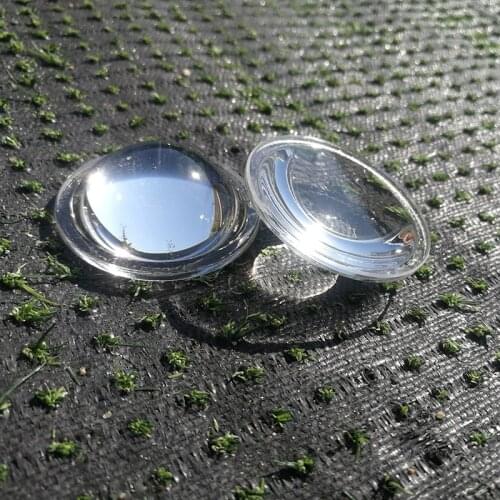 2PCS 43mm Optical Glass Aspheric LED Focal Length 28mm Plano Convex Lens Adjustable Focus Lenses Aspherical Lentes