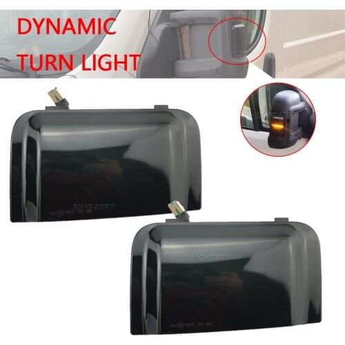 2X For Peugeot Boxer Fiat Ducato Citroen Jumper 2016-2019 Car Side Rearview Mirror Turn Signal Light Dynamic Blinker Indicator