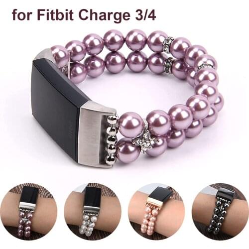 Jewelry Bracelet for Fitbit Charge 4 Band Strap for Fitbit Charge 3 SE Watchband Replacement Elastic Bling Correa Loop Women