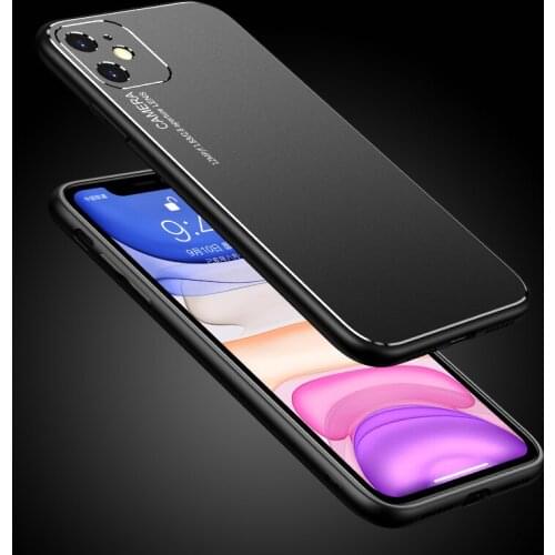 Aluminum Alloy Metal Phone Case For iPhone 11 Pro Max X XS Max XR SE 2020 8 7 6s Plus Silicone Soft Frame Matte Back Cover Case