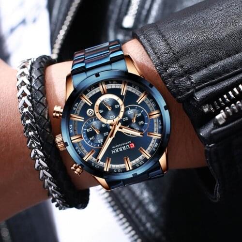 CURREN Mens Sports Watch Luxury Business Men Watches Full Steel Watch For Men Calendar Casual Waterproof Relogio Masculino