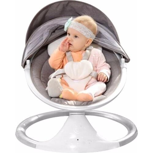 Childrens rocking chair, baby bed, rocking chair, smart bluetooth swing left and right, new enlarged hanging basket, free shipp