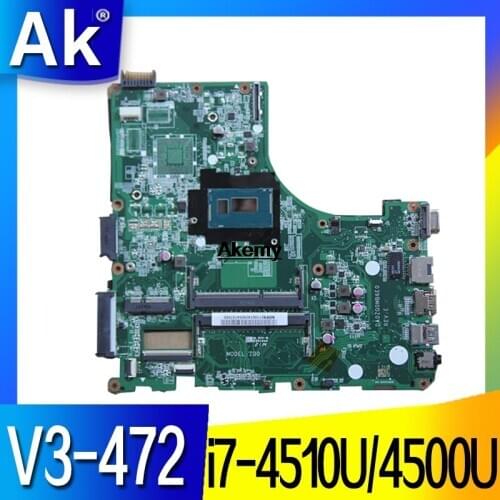 For Acer V3-472 E5-471 E5-471G V3-472P Laptop motherboard DA0ZQ0MB6E0 with i7-4510U/4500U CPU Onboard 100% fully work perfect