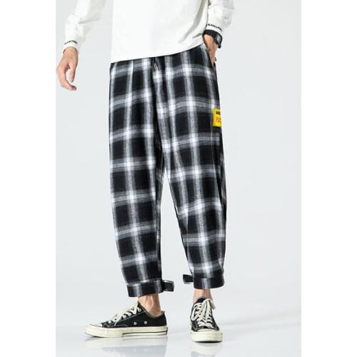 New Mens Woman‘s Joggers Plaid Pants Black Fashion Men 2021 Summer Jogging Sweatpants Casual Streetwear Loose Trouser S-5XL